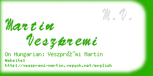 martin veszpremi business card